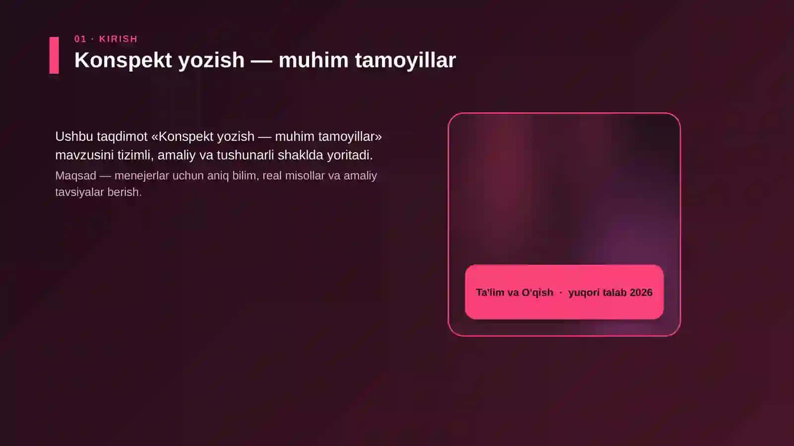 Konspekt yozish — muhim tamoyillar 4
