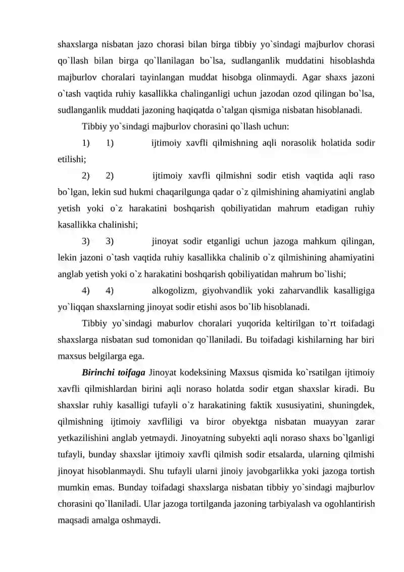 Tibbiy yo`sindagi majburlov choralari tushunchasi, asoslari va maqsadi 4