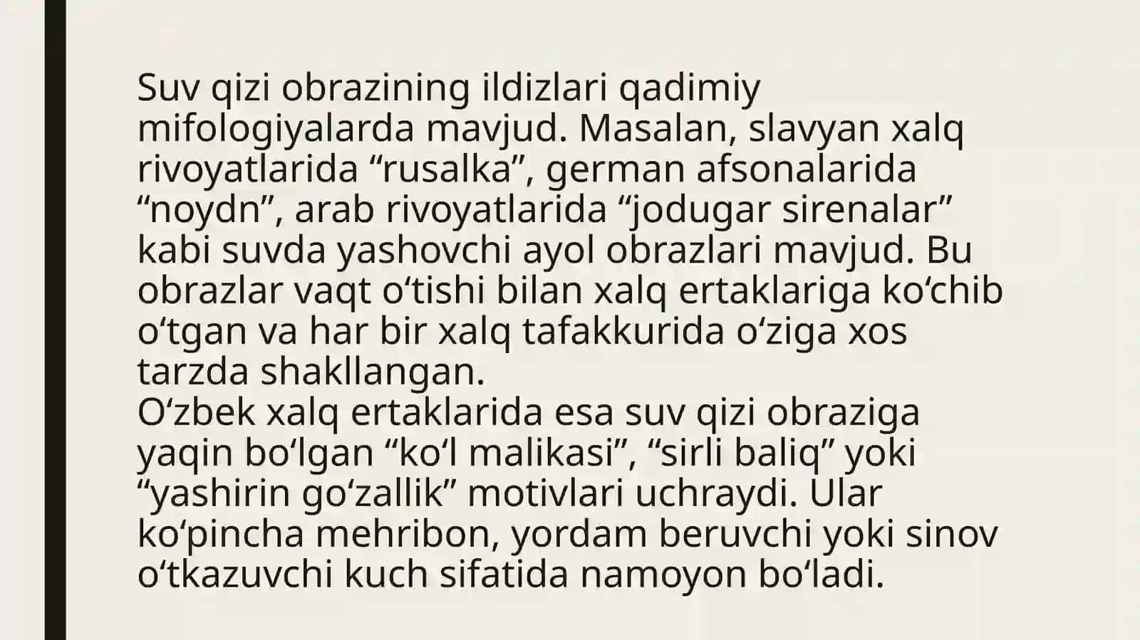 ‘Suv qizi’ ertaklar to’plamini o’qish va o’xshash syujet chiziqlarini aniqlash 4
