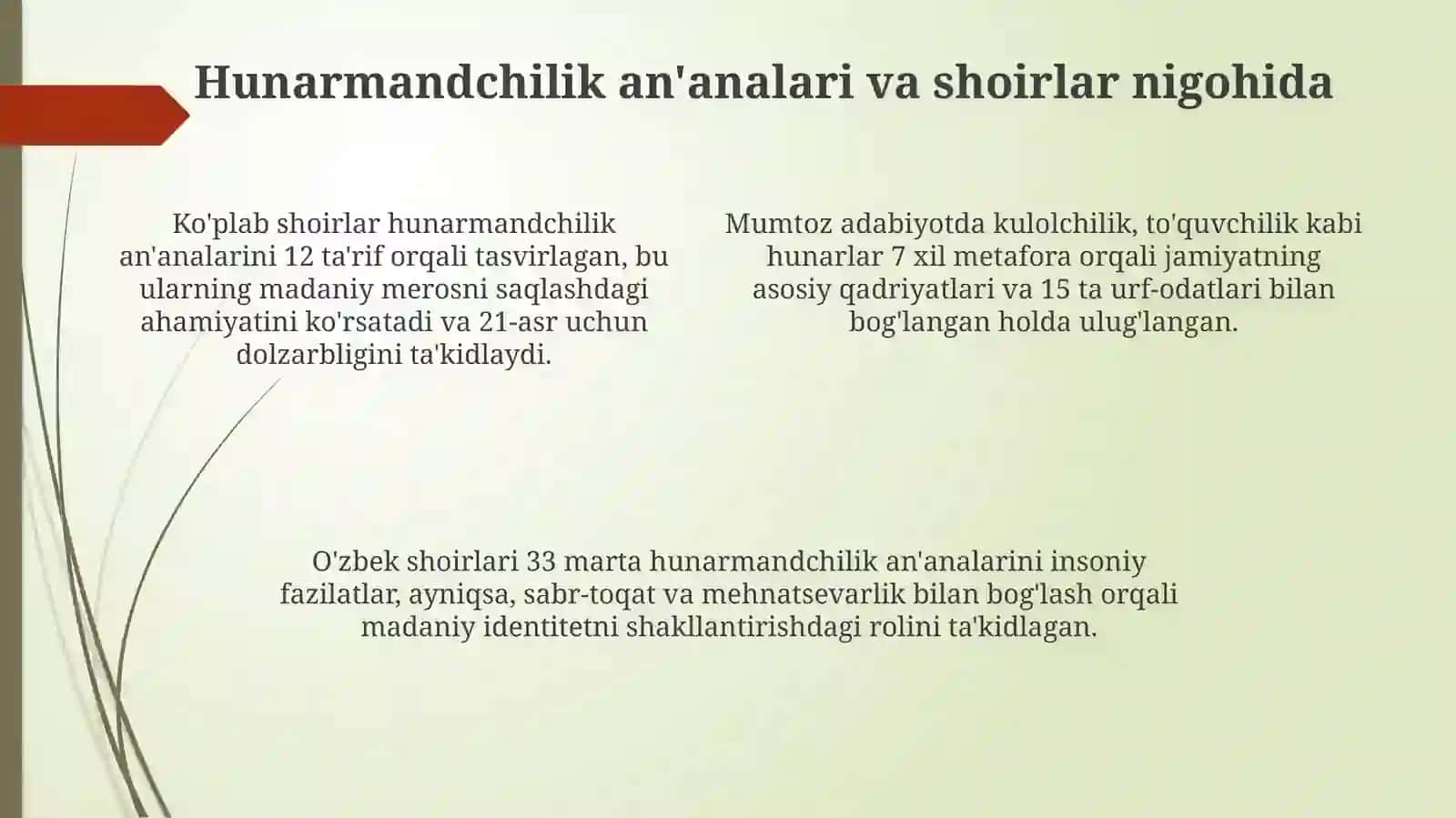 Shoir yozuvchilar ijodida kasb-hunar oʻrganishga chorlovning aks ettirilishi 4