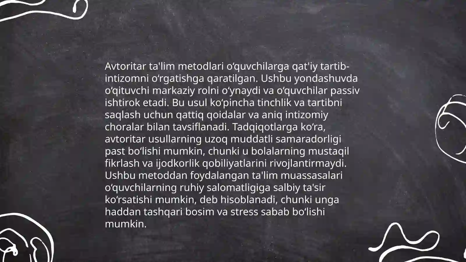 Avtoritar boshqaruv uslubi 4