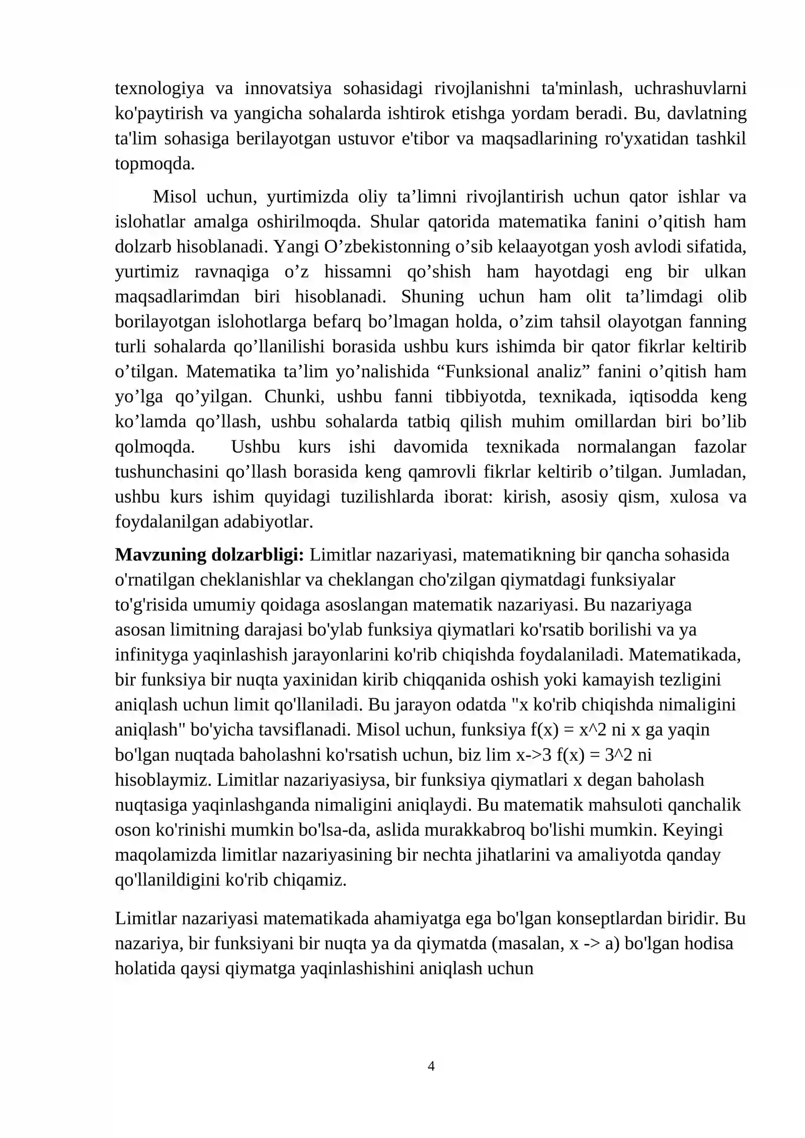 Funksiyaning limiti 4