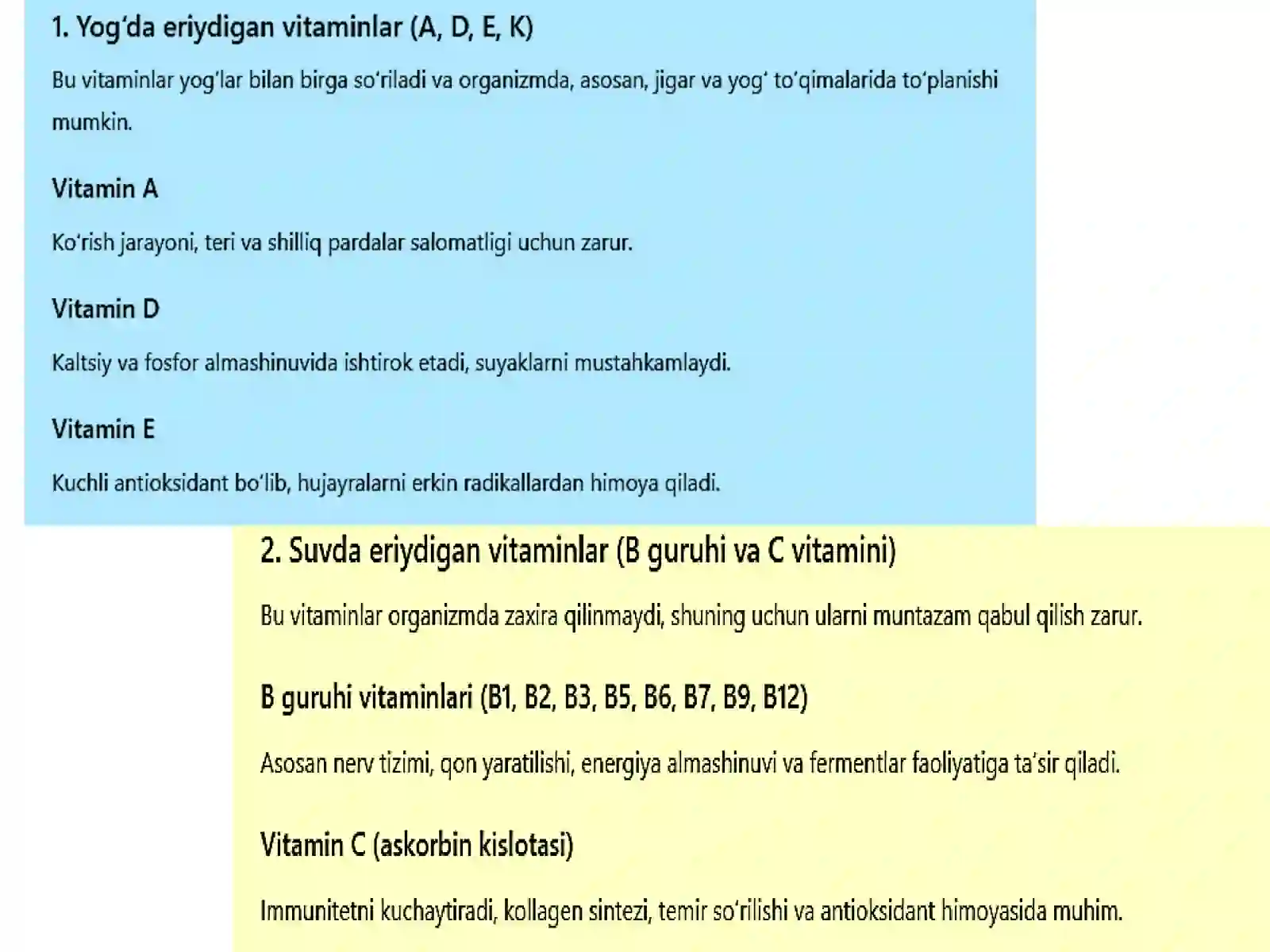 Vitaminlar ta'rifi 4