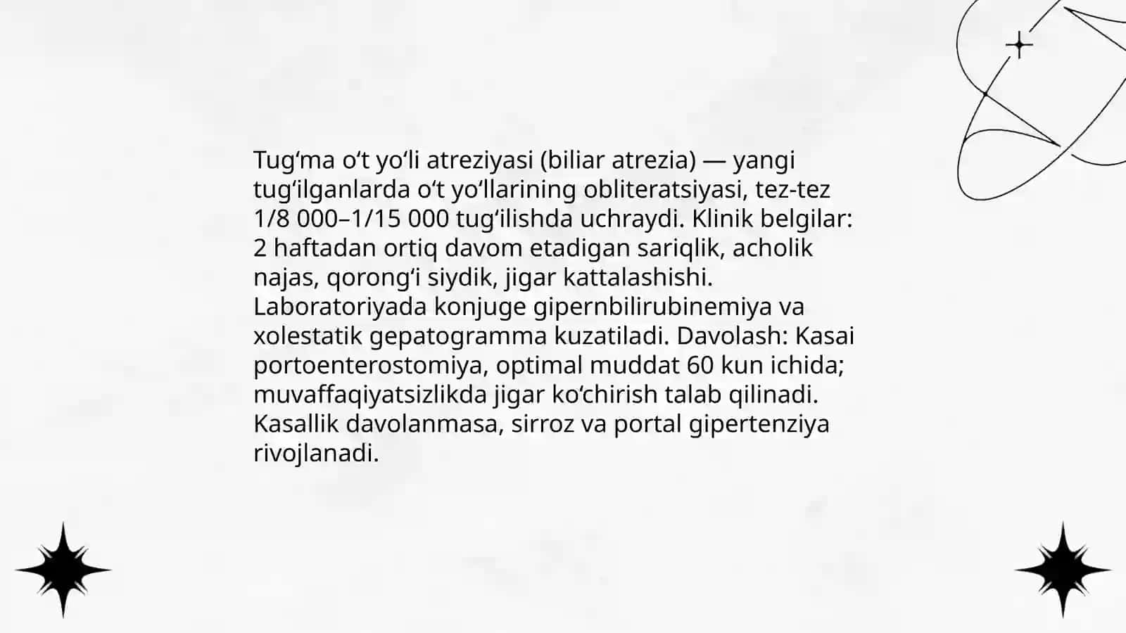 O‘t yo‘llari rivojlanish nuqsonlari 4