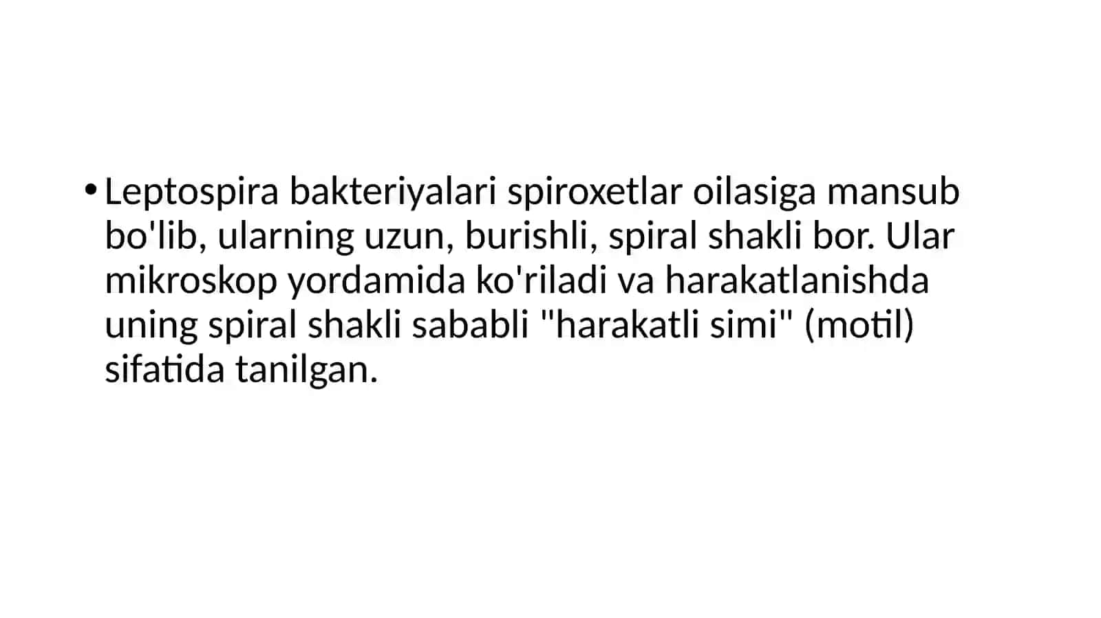 Leptospirozlar Morfoloqiyasi, Strukturasi, Tarqalganligi 4