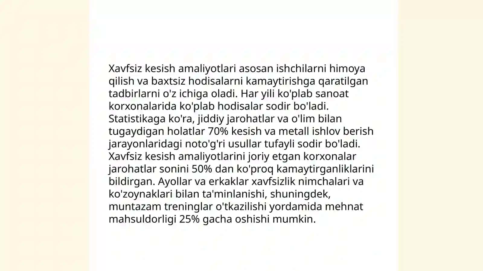 Texnologiya darslarida pichiqdan foydalanish qoidalari 4