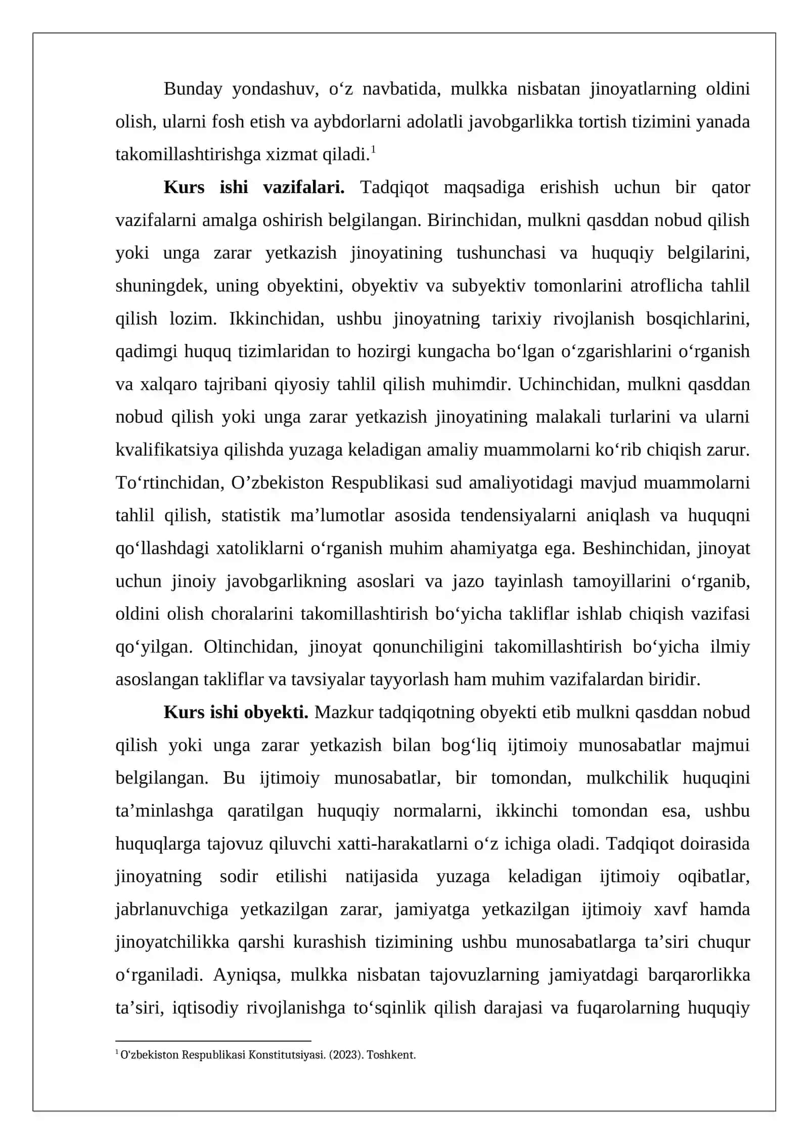 Mulkni qasddan nobud qilish yoki unga zarar yetkazishning jinoiy-huquqiy xususiyatlari 4