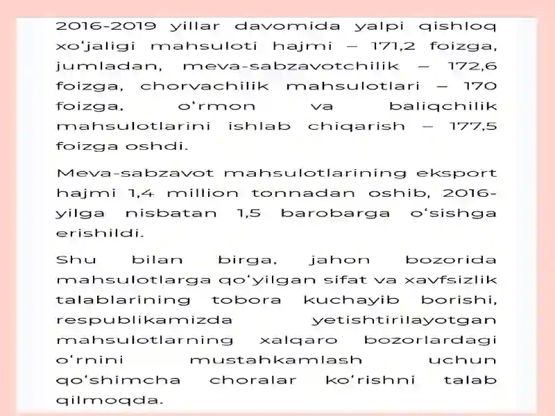 Qishloqxo'jalik mahsulotlarini qayta ishlash yo'llari. 4