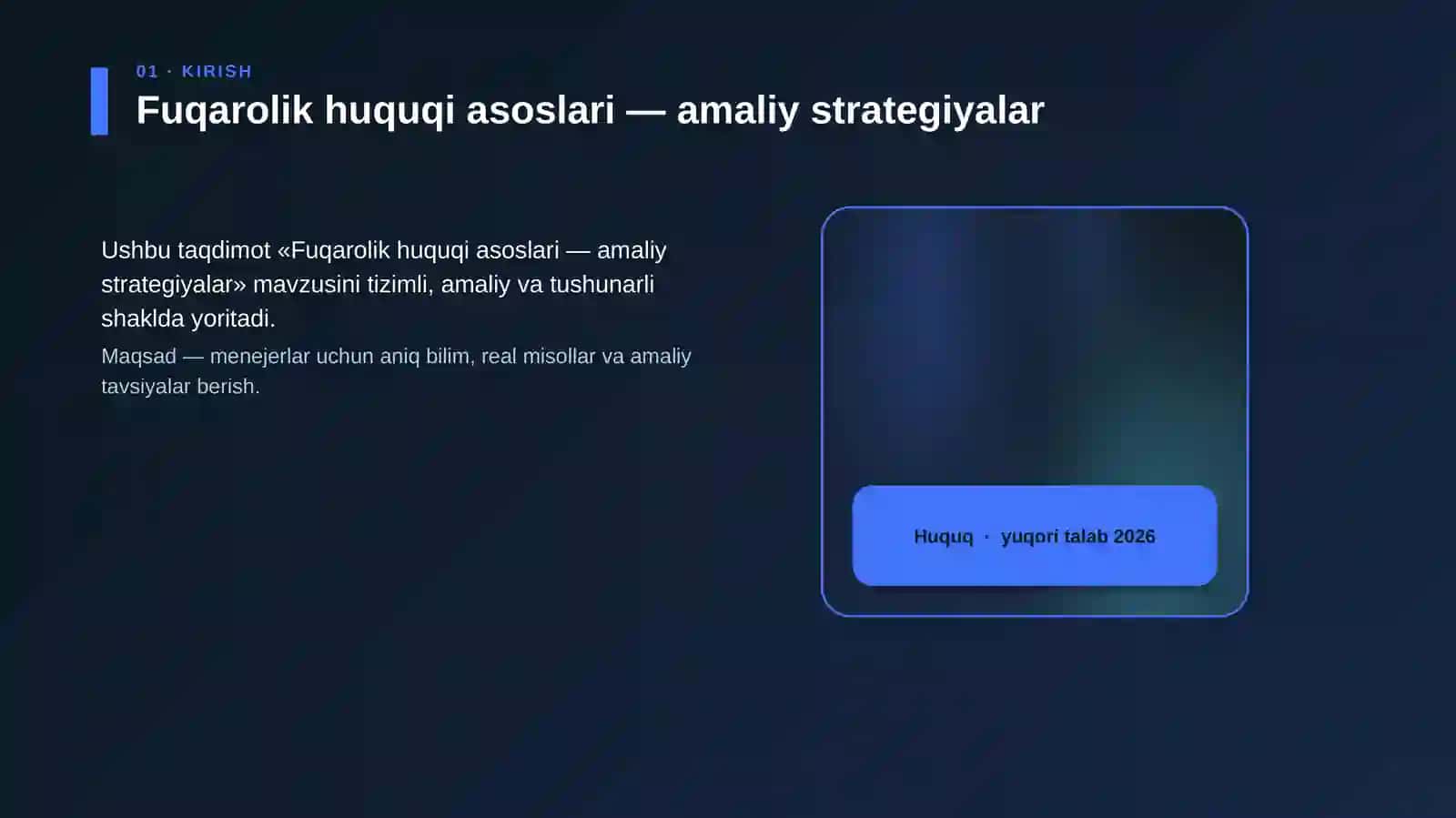 Fuqarolik huquqi asoslari — amaliy strategiyalar 4