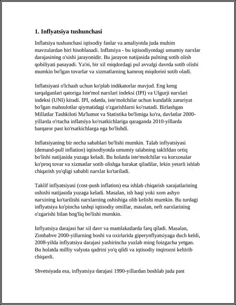 INFLYATSIYA VA UNING IQTISODIYOTGA TA’SIRI 4