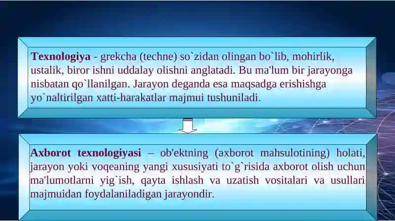 “AXBOROT TEXNOLOGIYA-LARINING INFRATUZILMALARI” 4