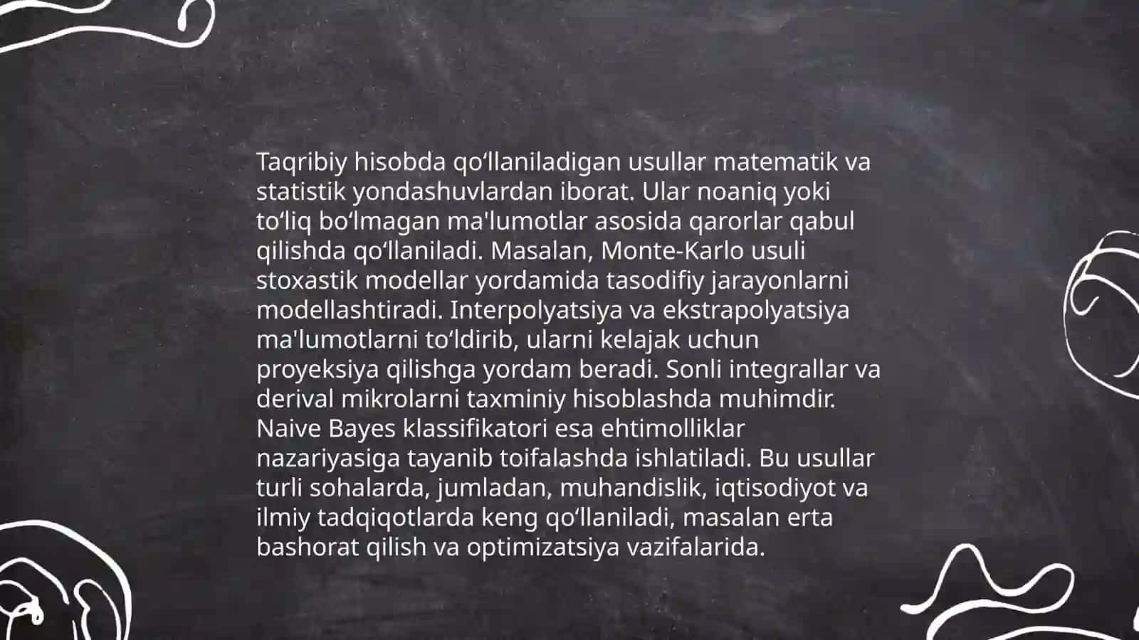 Taqribiy hisob turlari 4