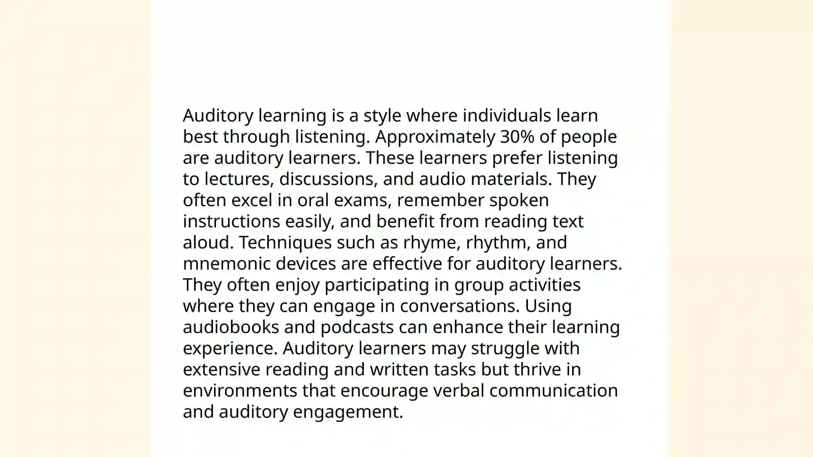 Types of learning styles 4