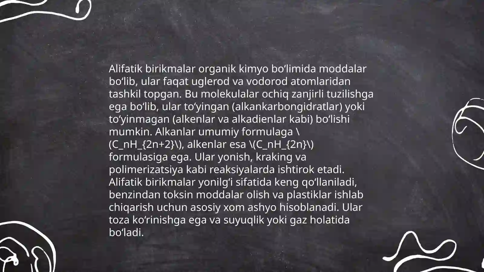 Alifatik birikmalar 4