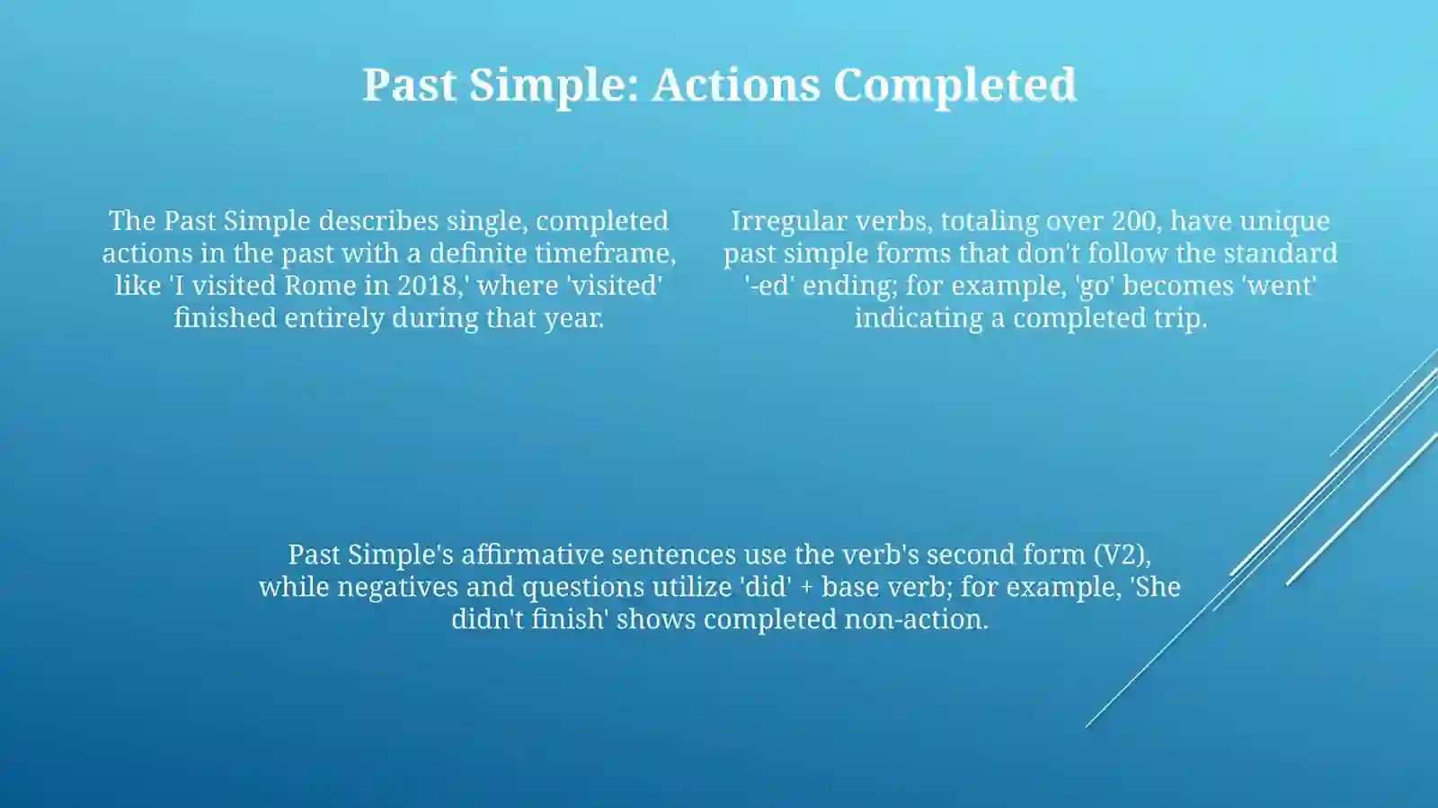 Past continious and past simple 4