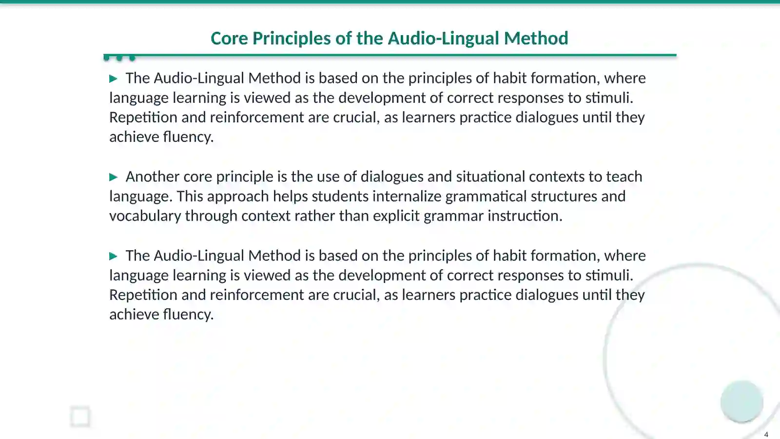 Audio-Lingual Method 4