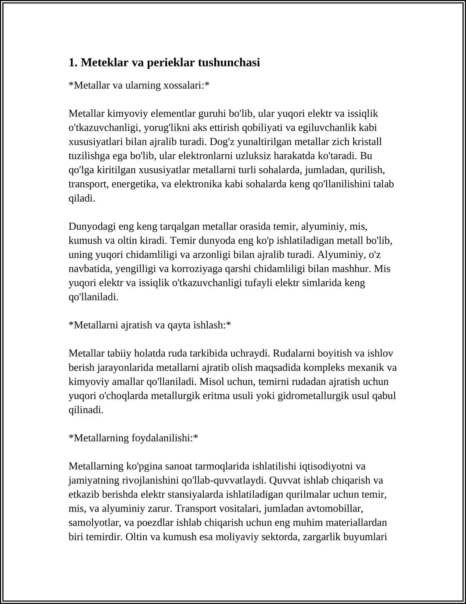 METEKLAR VA PERIEKLAR HUQUQLARI JAMIYATDAGI ORNI 4