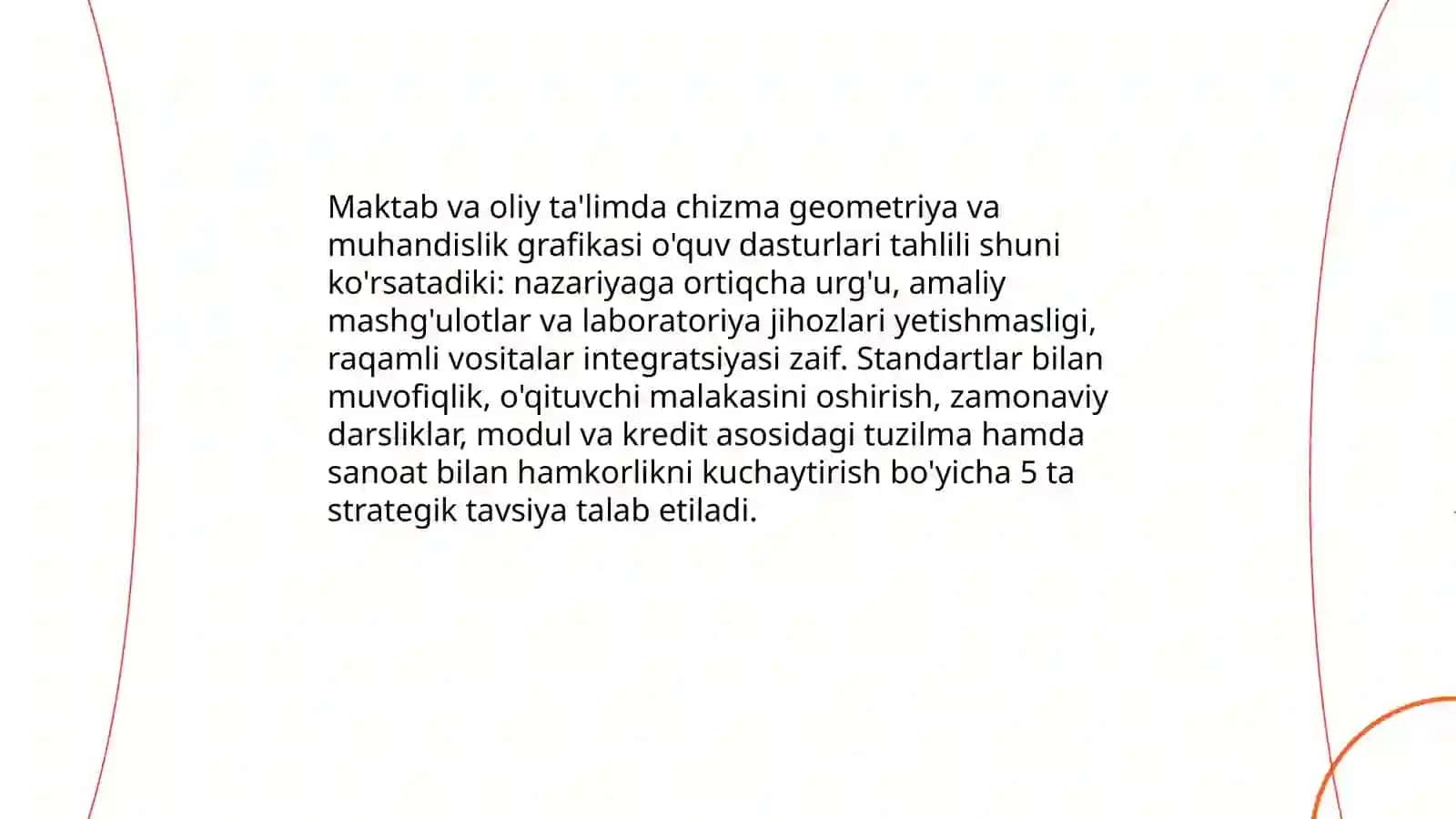 O'zbekistonda chizma geometriya va muhandislik grafikasi fanlarning o'qitilishi va ularning taraqqiyot yo'llari 4