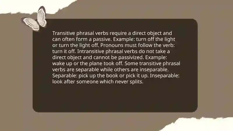 Phrasal verbs 4