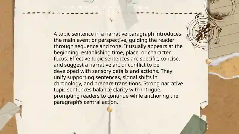 Elements of a narrative paragraph 4