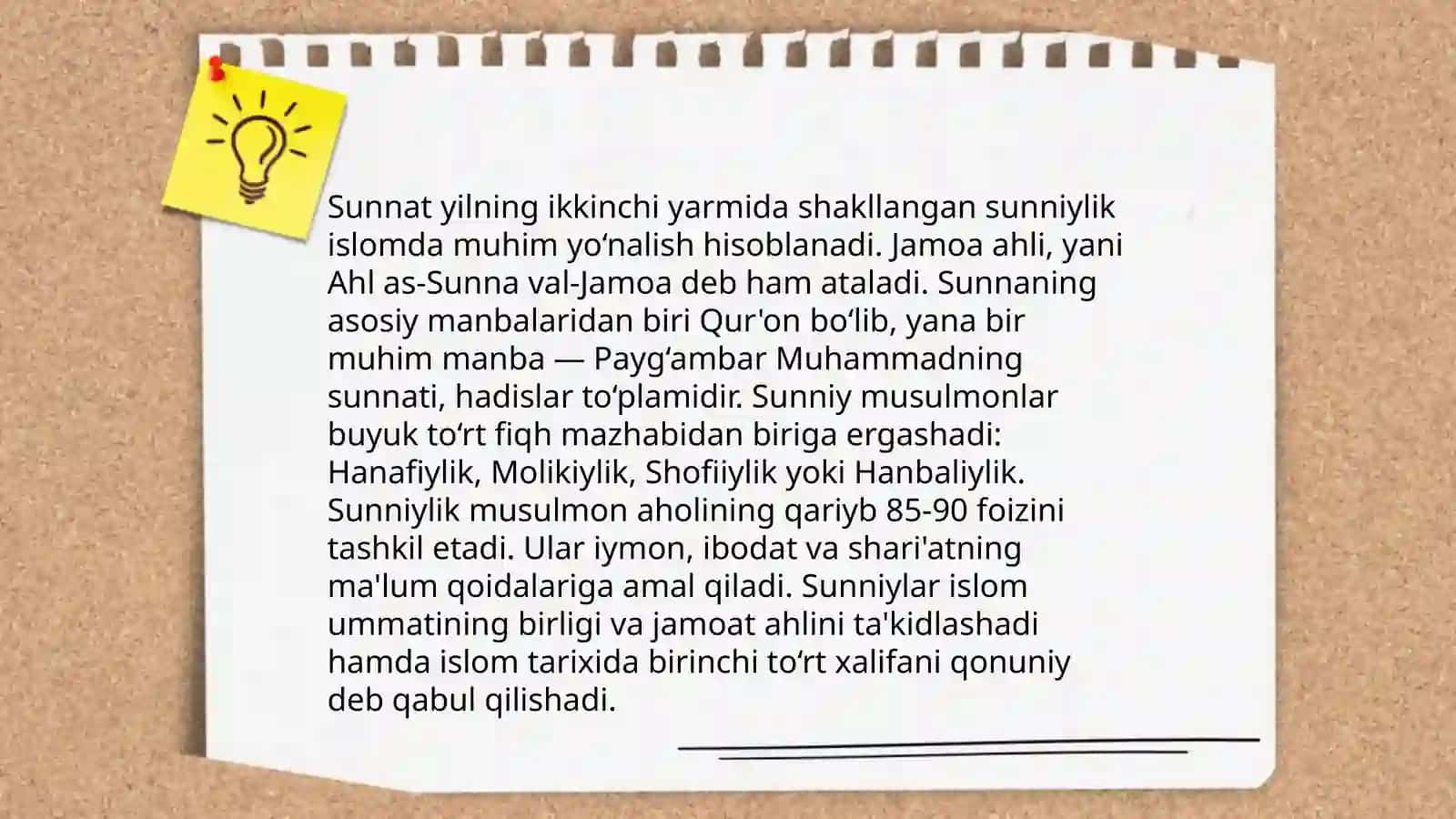 Islom dinidagi yo’nalishlarning shakllanishi 4