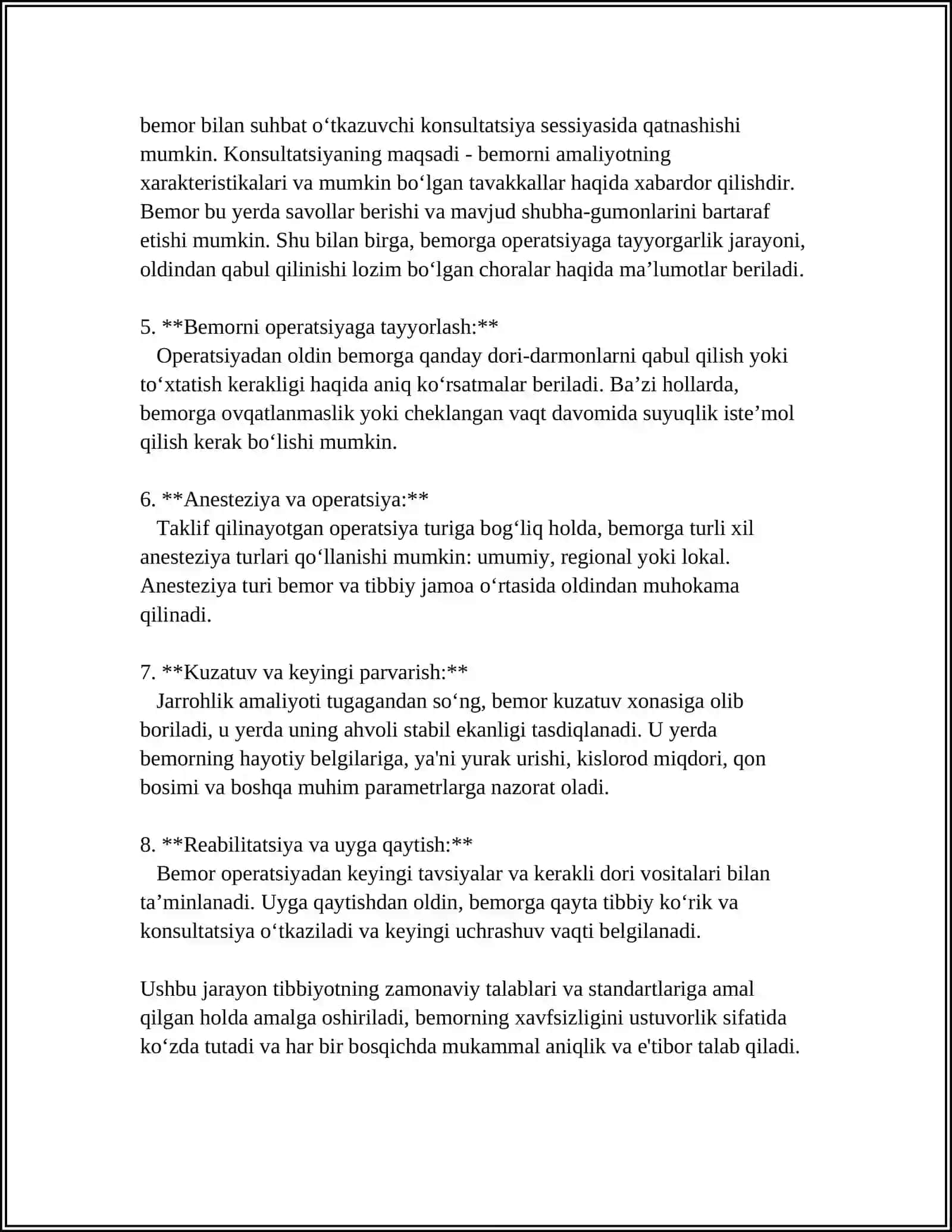 XIRURGIK BEMORLARNI QABUL QILISHDA SANITAR ISHLOV BERISHNING AHAMIYATI 4