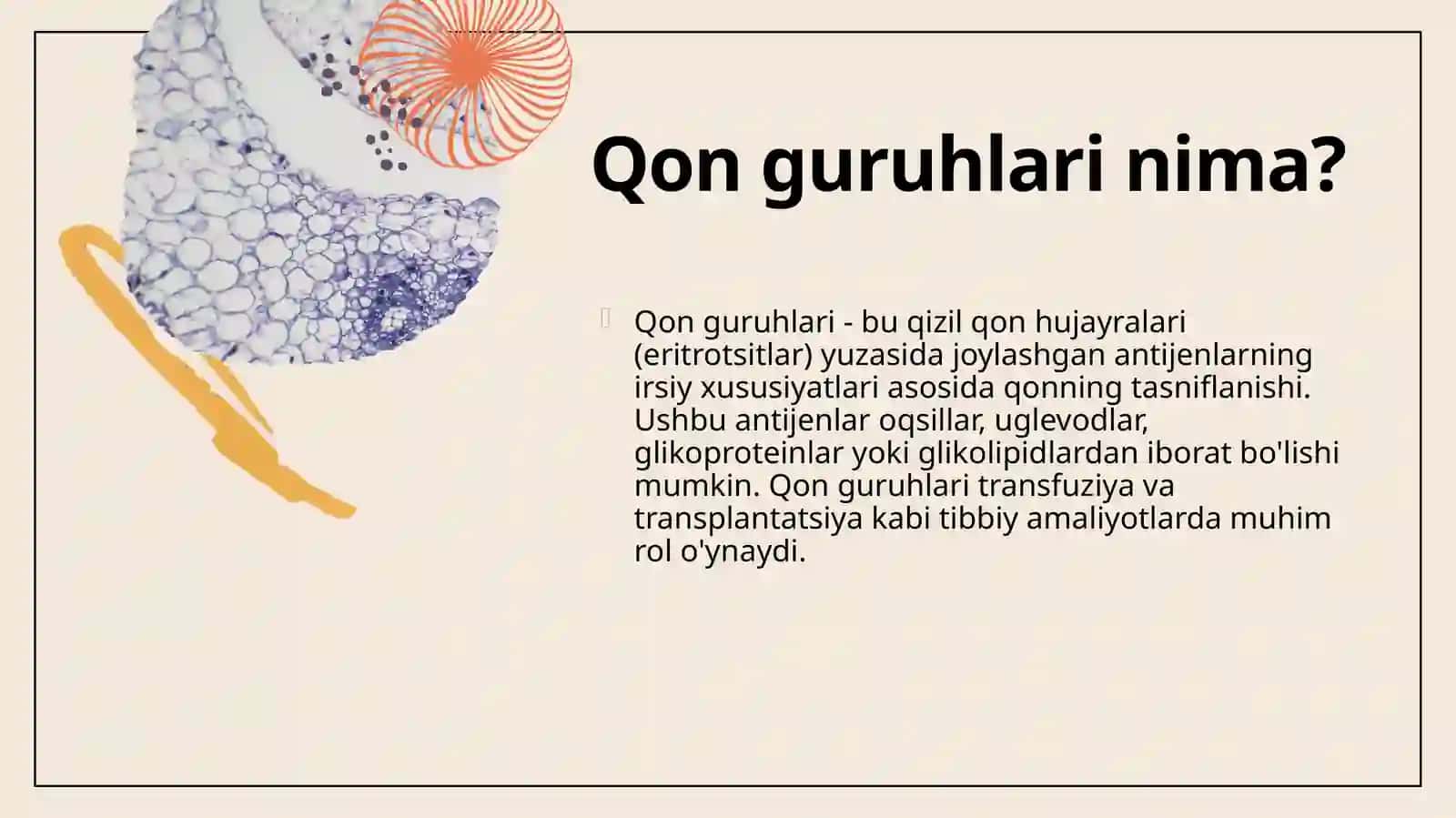 Qon guruhlari va rezus faktor.Leykotsitar formula va uning ahamiyati 4