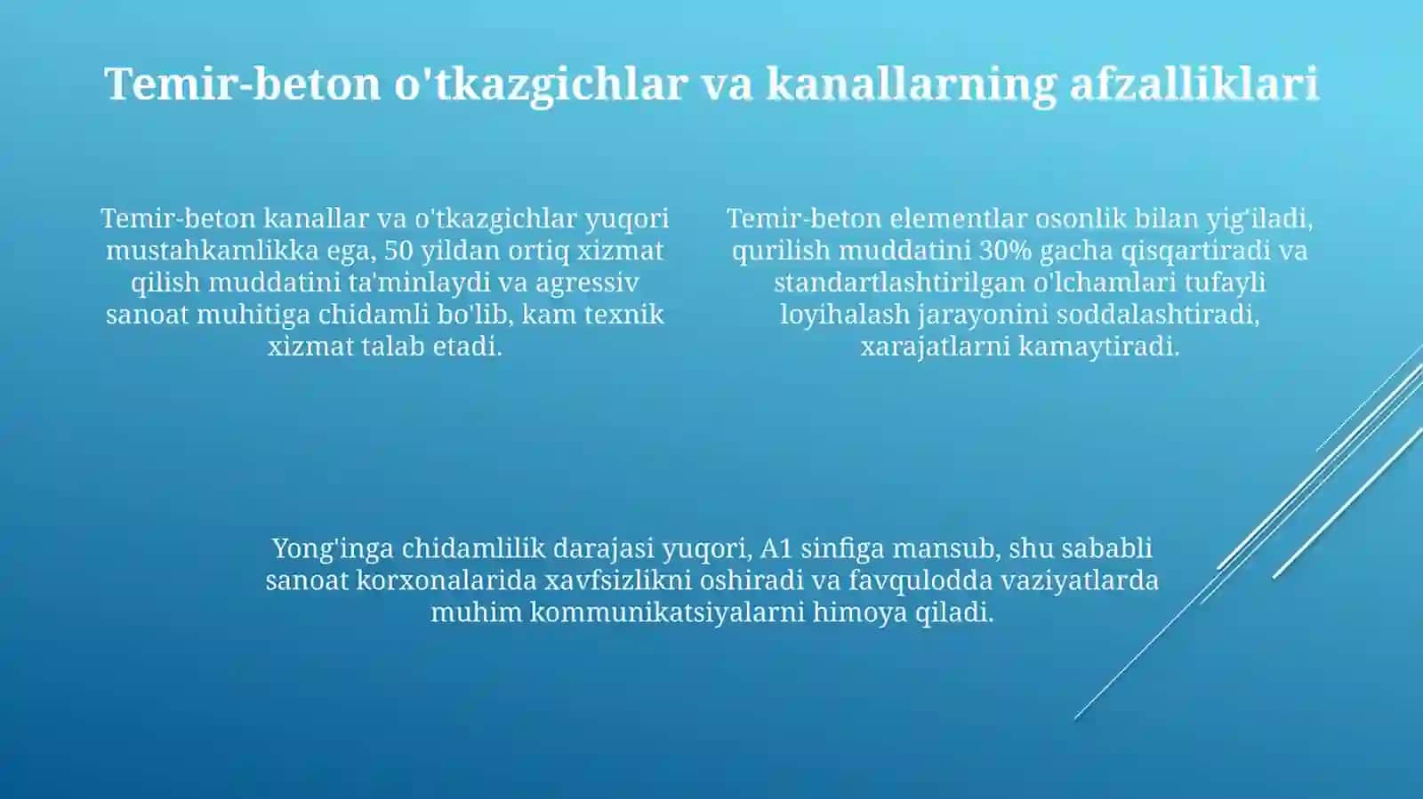 Sanoat korxonalarida temirbeton Yo‘lostivakanallarelementlari 4