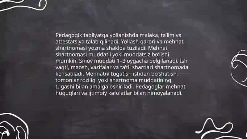 Pedagog xodimlarning huquqiy maqomi va qonuniy asoslari 4