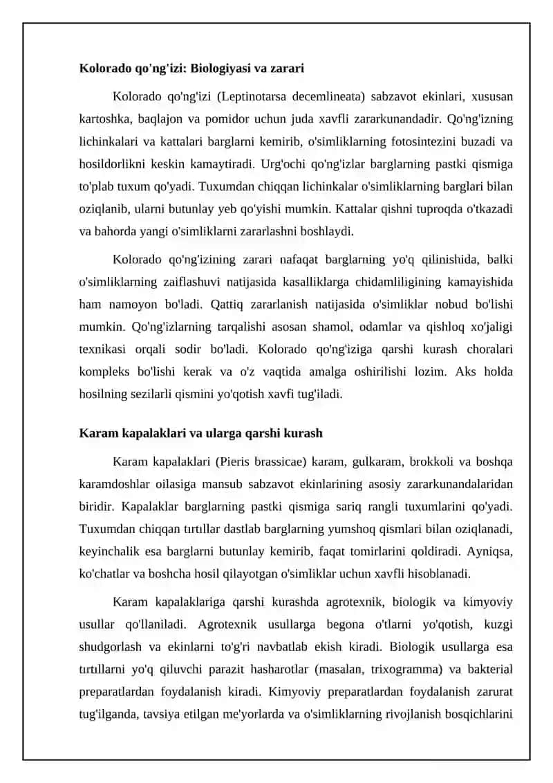 BUTGULLI SABZAVOT EKINLARINING ZARARKUNANDALARI 4