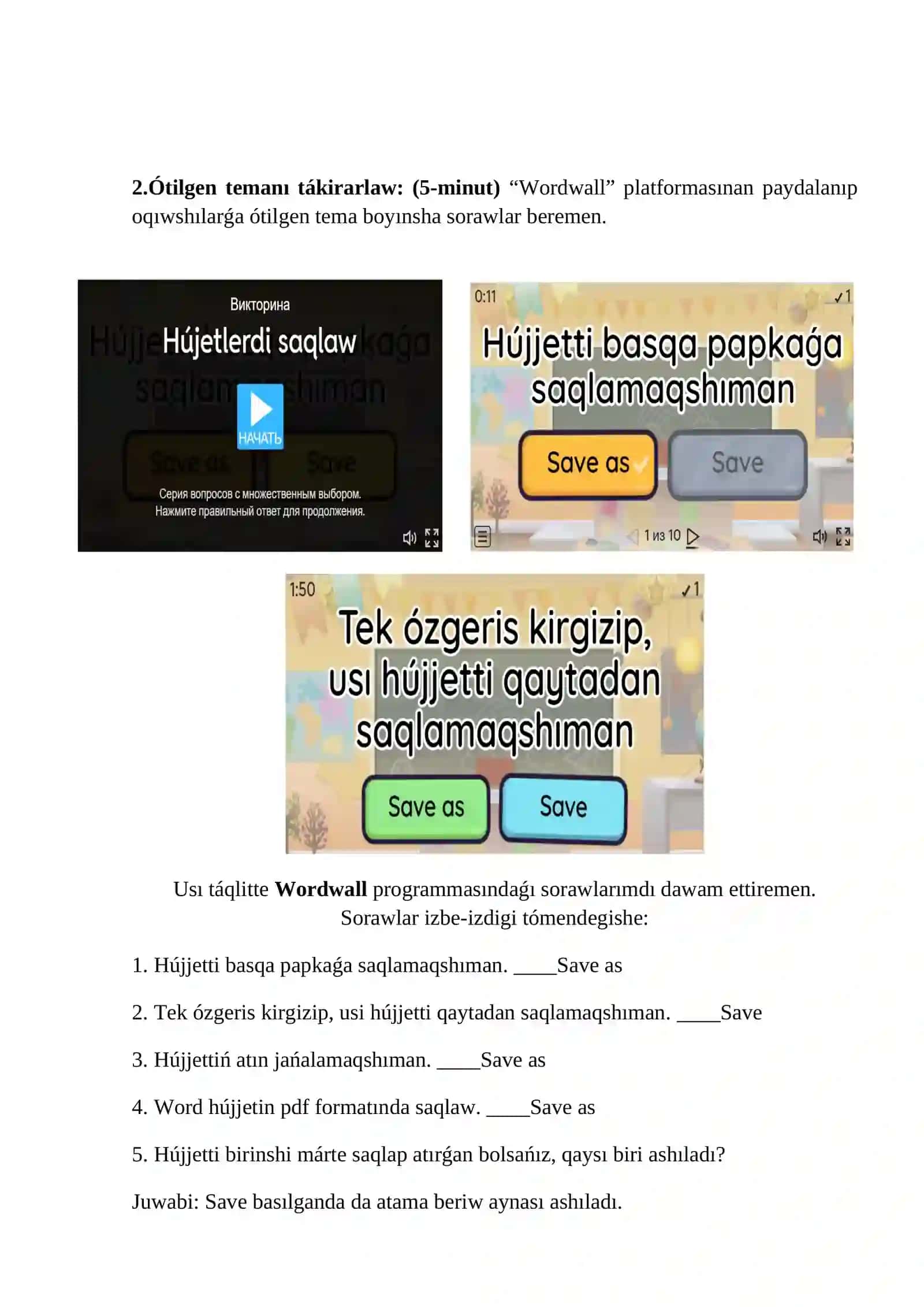 Hújjetke sáykes at beriw 4