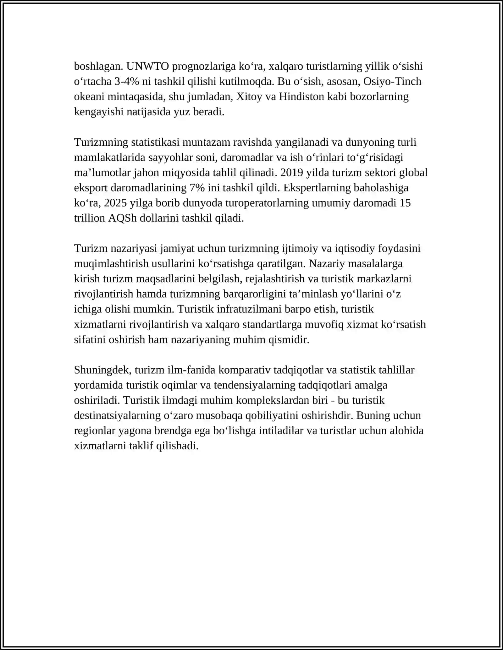 Turizm nazariyasi asoslari 4