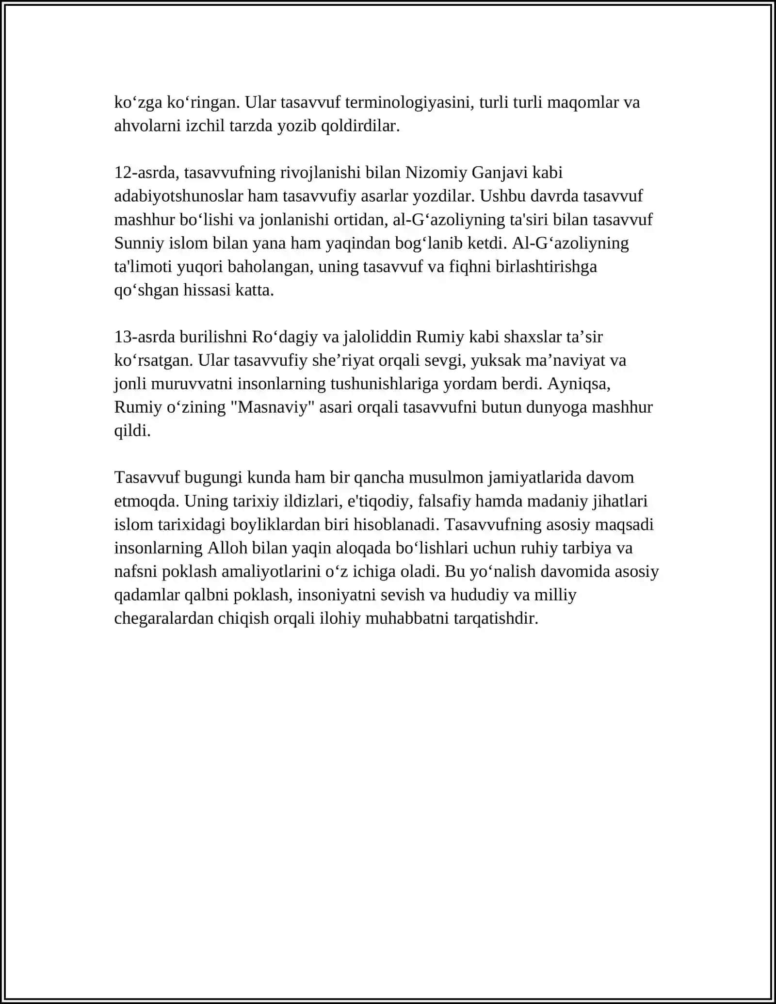 TASAVVUFNING TARIXIY ILDIZLARI 4