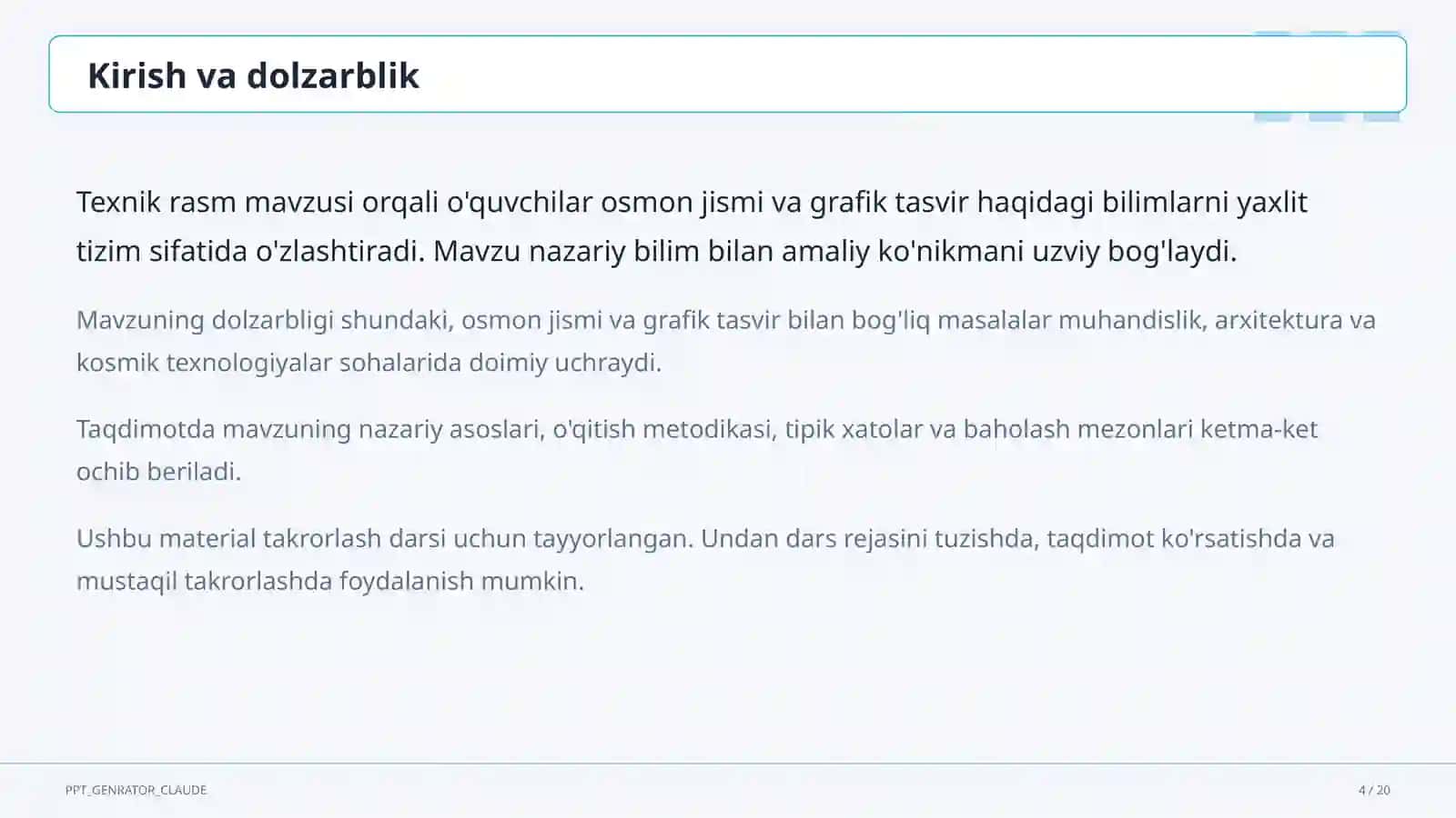 Texnik rasm (8-sinf) 4