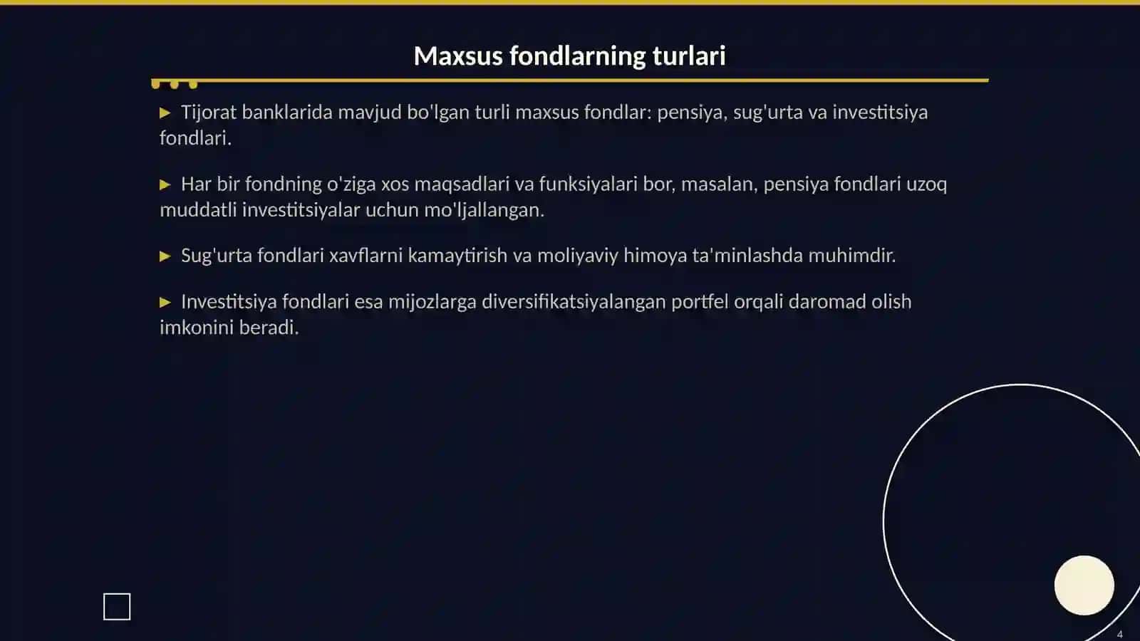Tijorat Banklarida Maxsus Fondlar 4