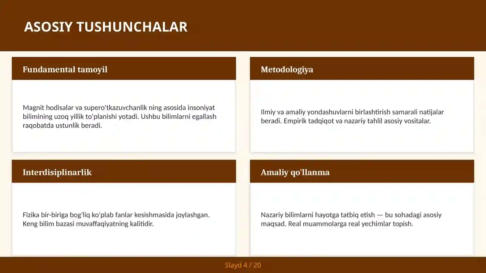 Magnit hodisalar va supero'tkazuvchanlik 4