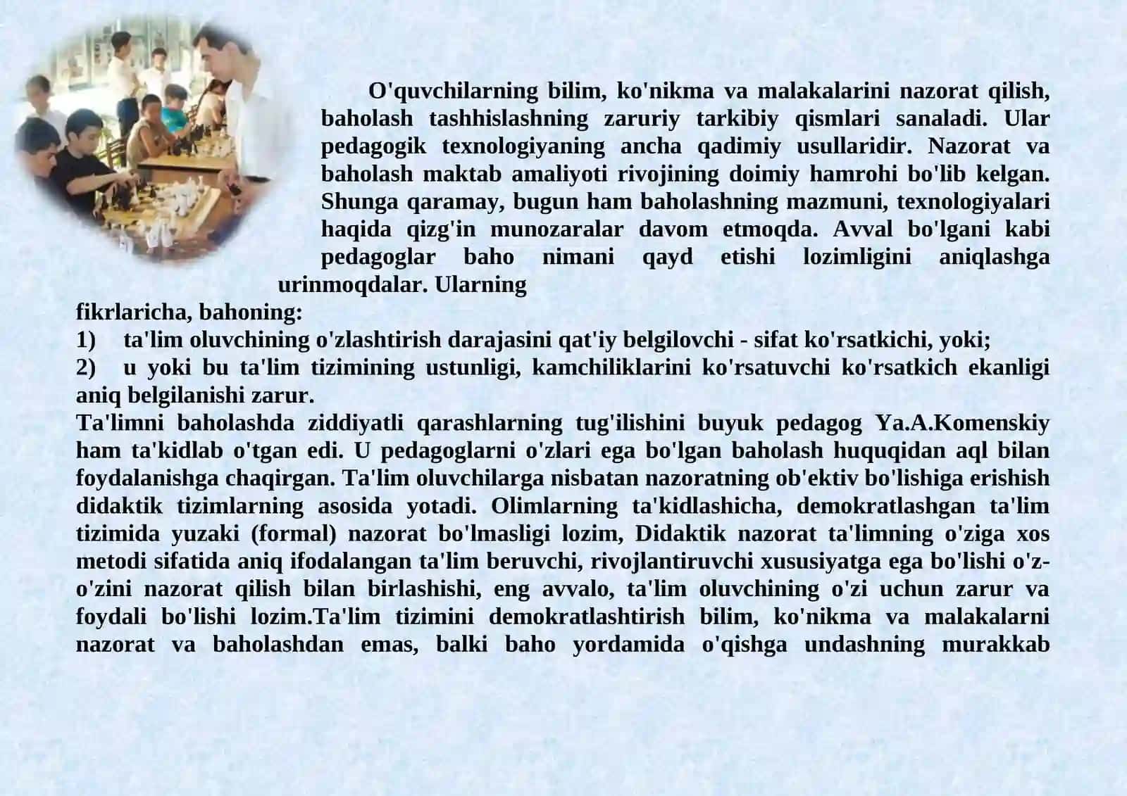 Ta’limni tashxis etish va pedagogik diagnostika 4