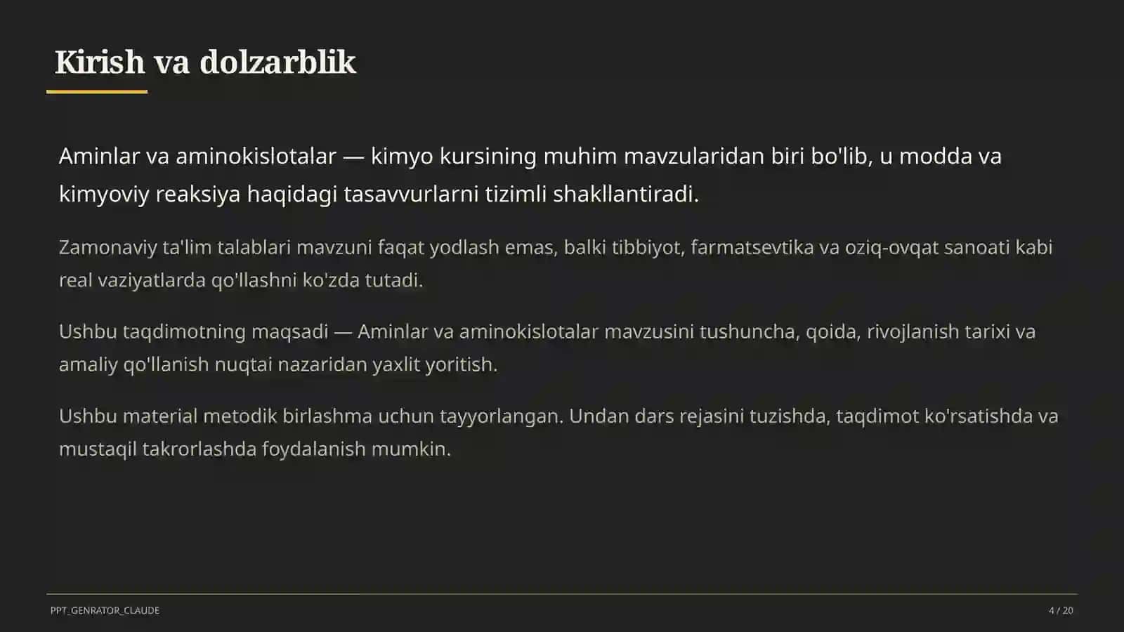 Aminlar va aminokislotalar (11-sinf) 3