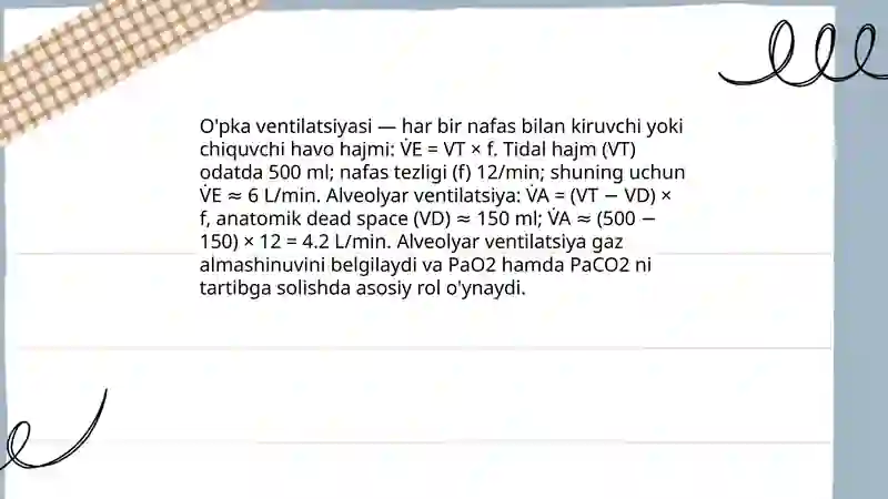 Nafas fiziologiyasi. Qonda gazlarni tashilishi 4