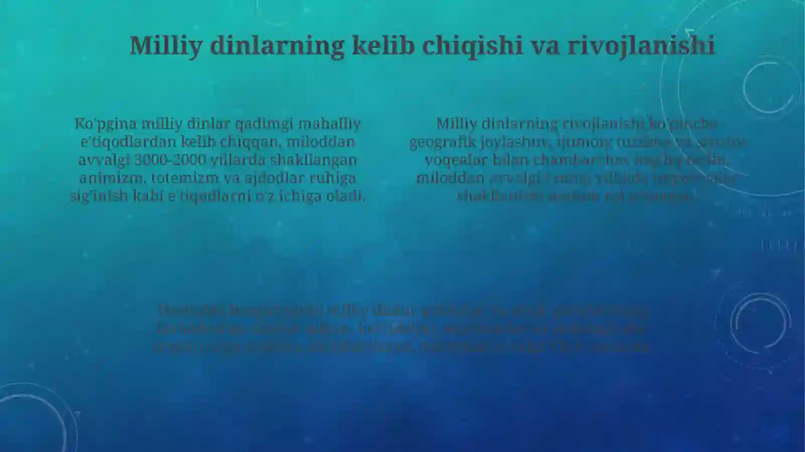 Milliy dinlar 4