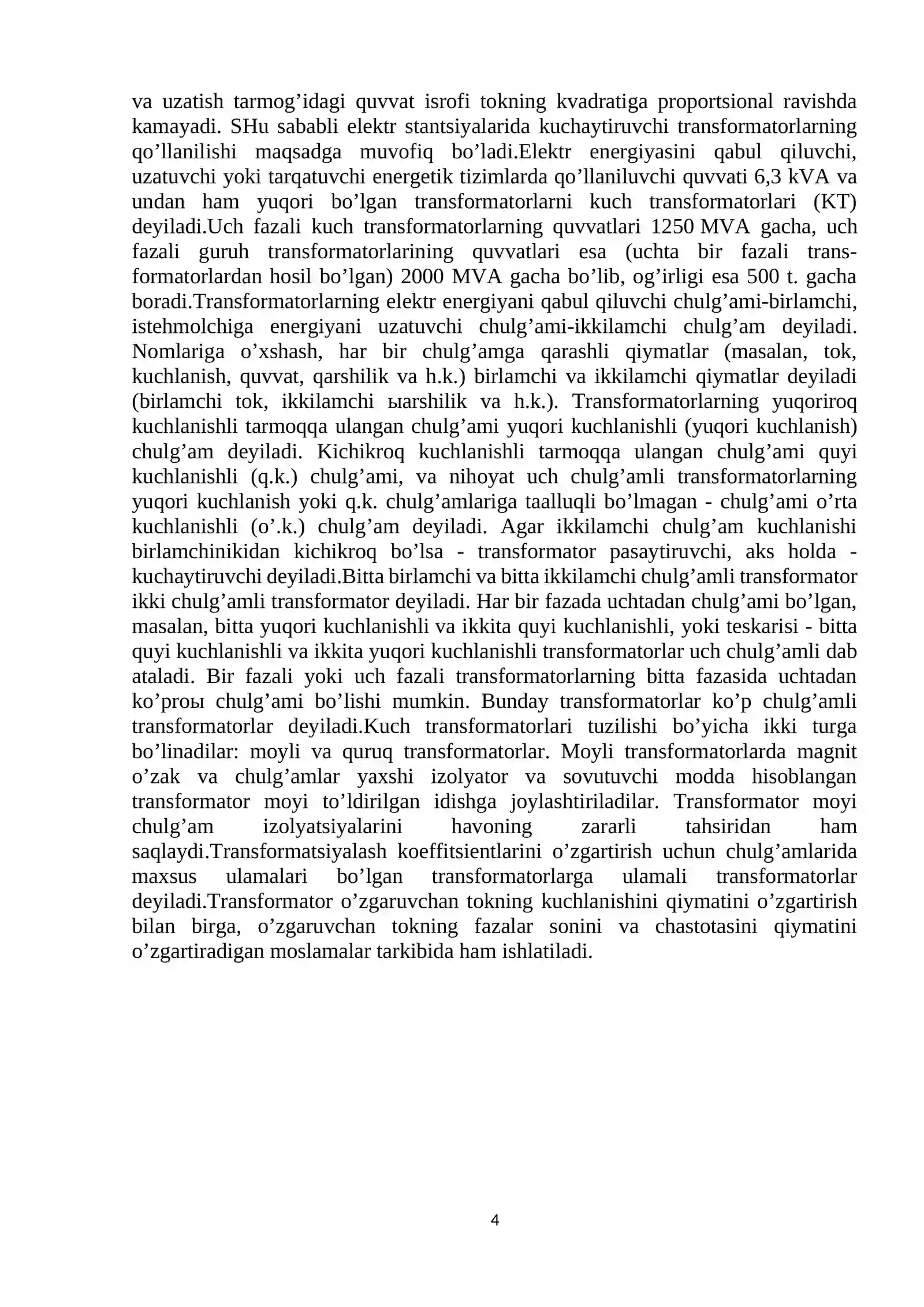 Pastvoltli transformatorlar 4