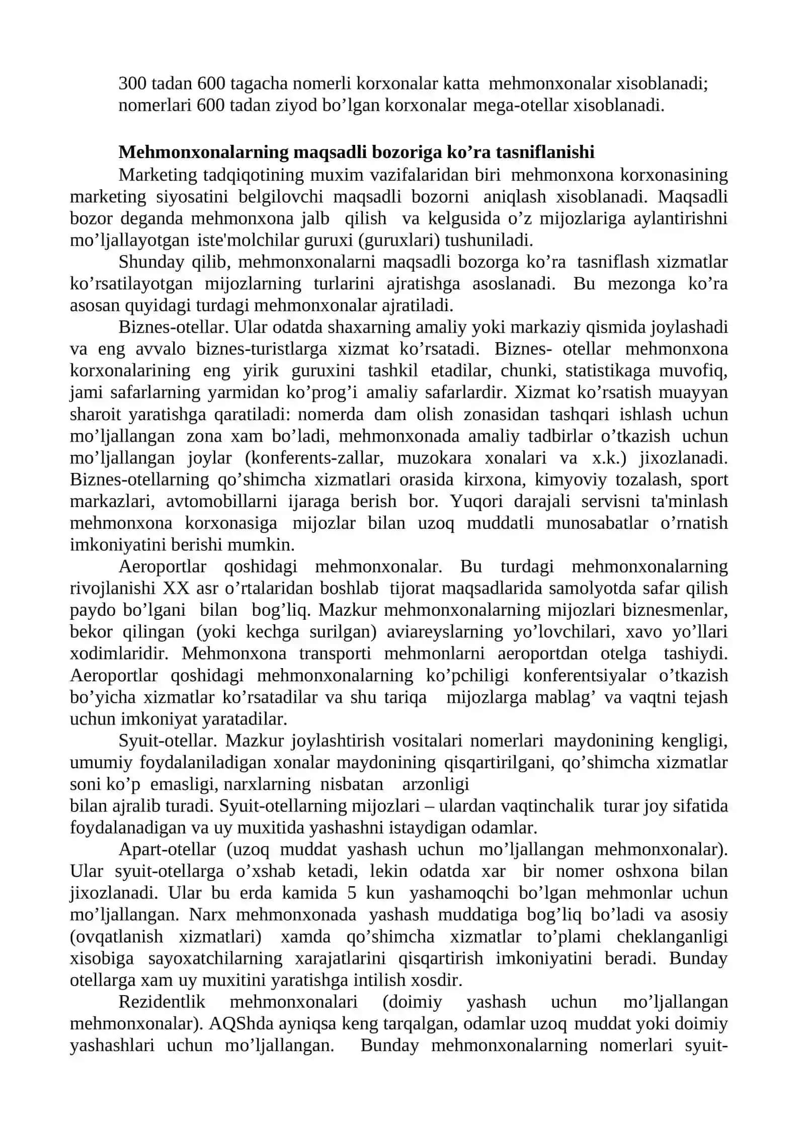 Mеhmonxonalar umumiy klassifikatsiyasi va xususiyatlari 4