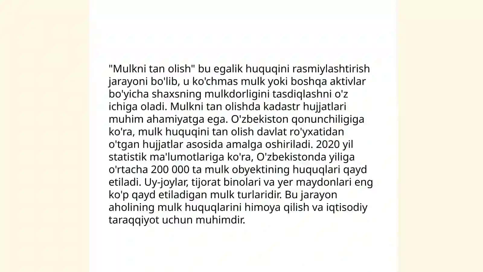 Mulk huquqining vujudga kelishi va bekor boʻlishi 4