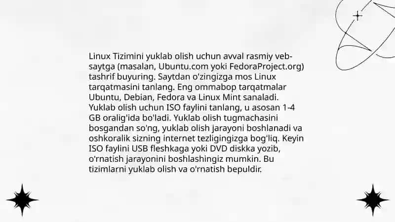 Linux Tizimini o'rnatish va yangilash 4