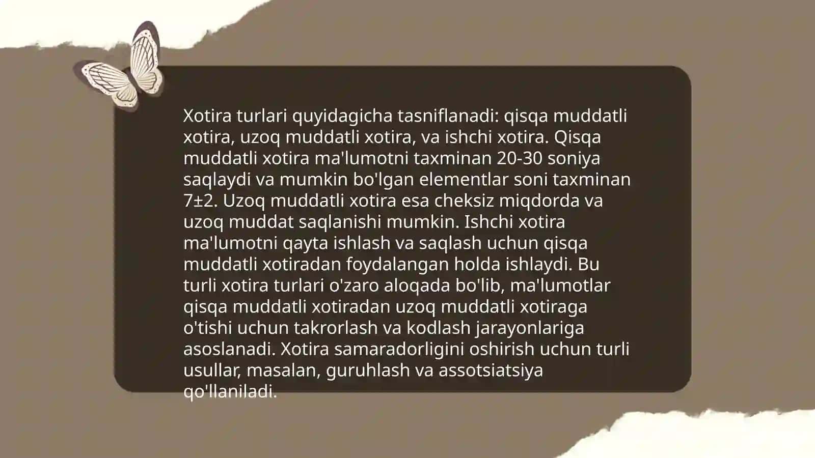 Ixtiyoriy xotirani shakllantirish usul va vositalari xotira patalogiyasi va korreksiyasi 4