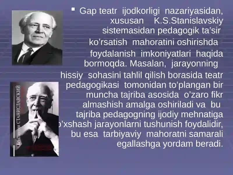 Pedagogik makoratni shakllantirishning teatr pedagogikasidan foydalanish o'rni 4