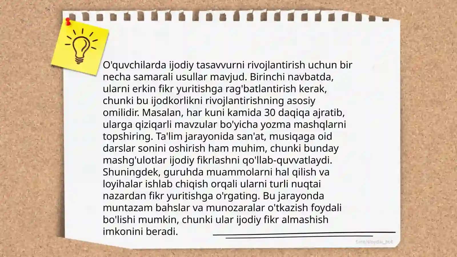 Tasviriy faoliyatda og'zaki va o'rgatish metodlari 4
