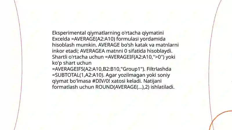 Microsoft Excel jadval muxamriri 4
