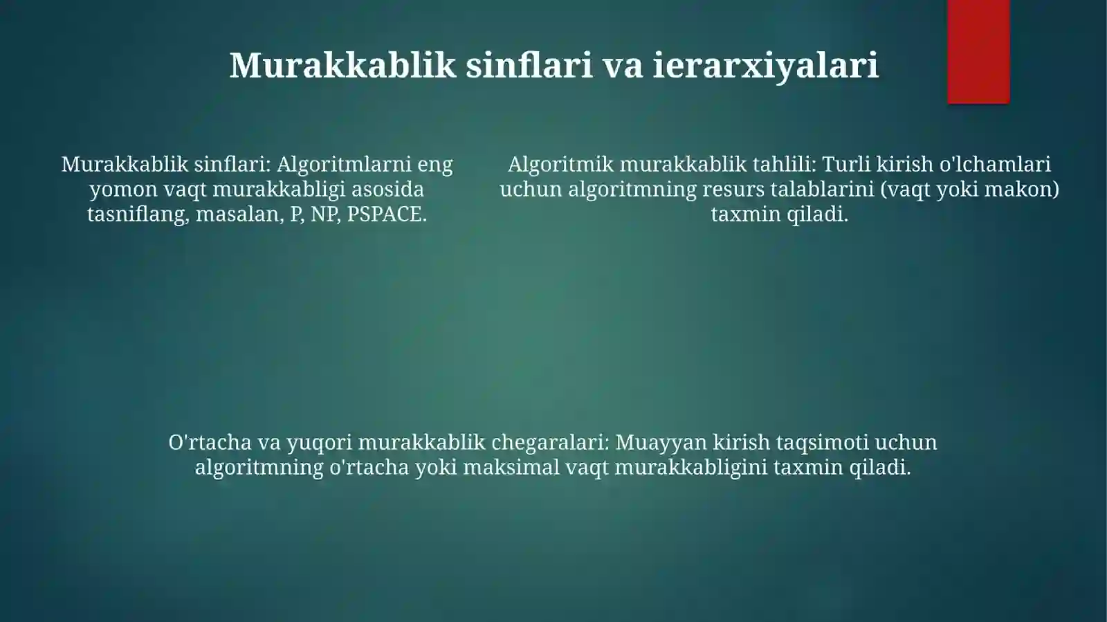 Algoritmlarning Hisoblash Murakkabligi 4