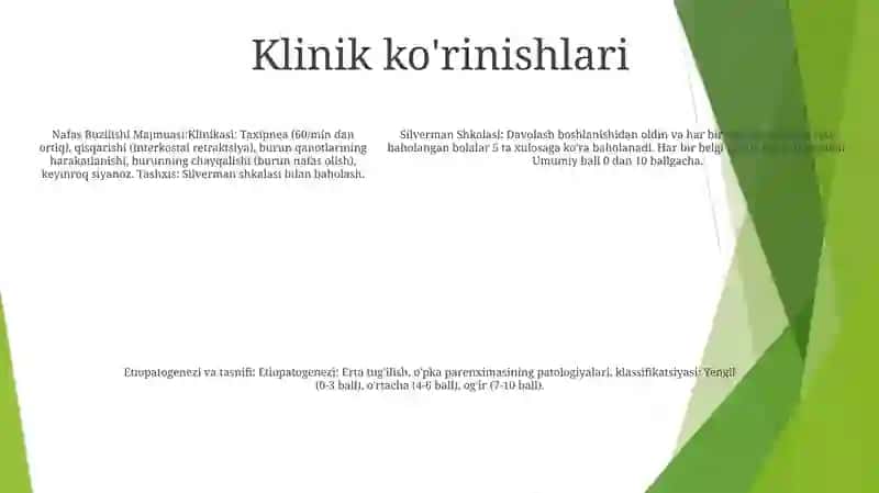 Yangi Tuĝilgan Chaqaloqlarda Nafas Buzilishi Majmuasi 4